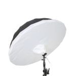 130cm Parabolic Umbrella with Front Diffuser Cover - White