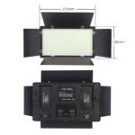 U600+ Dimmable Bi-Colour 40W LED Light Panel with Hotshoe, Battery, and 2M lightstand