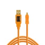 Tether Tools TetherPro USB 2.0 Type-A Male to Mini-B Male Cable (15', Orange)
