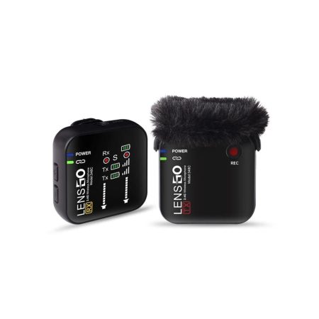 Lensgo348c Compact Digital Wireless Lavalier Microphone System/Recorder (2.4 GHz,Black)