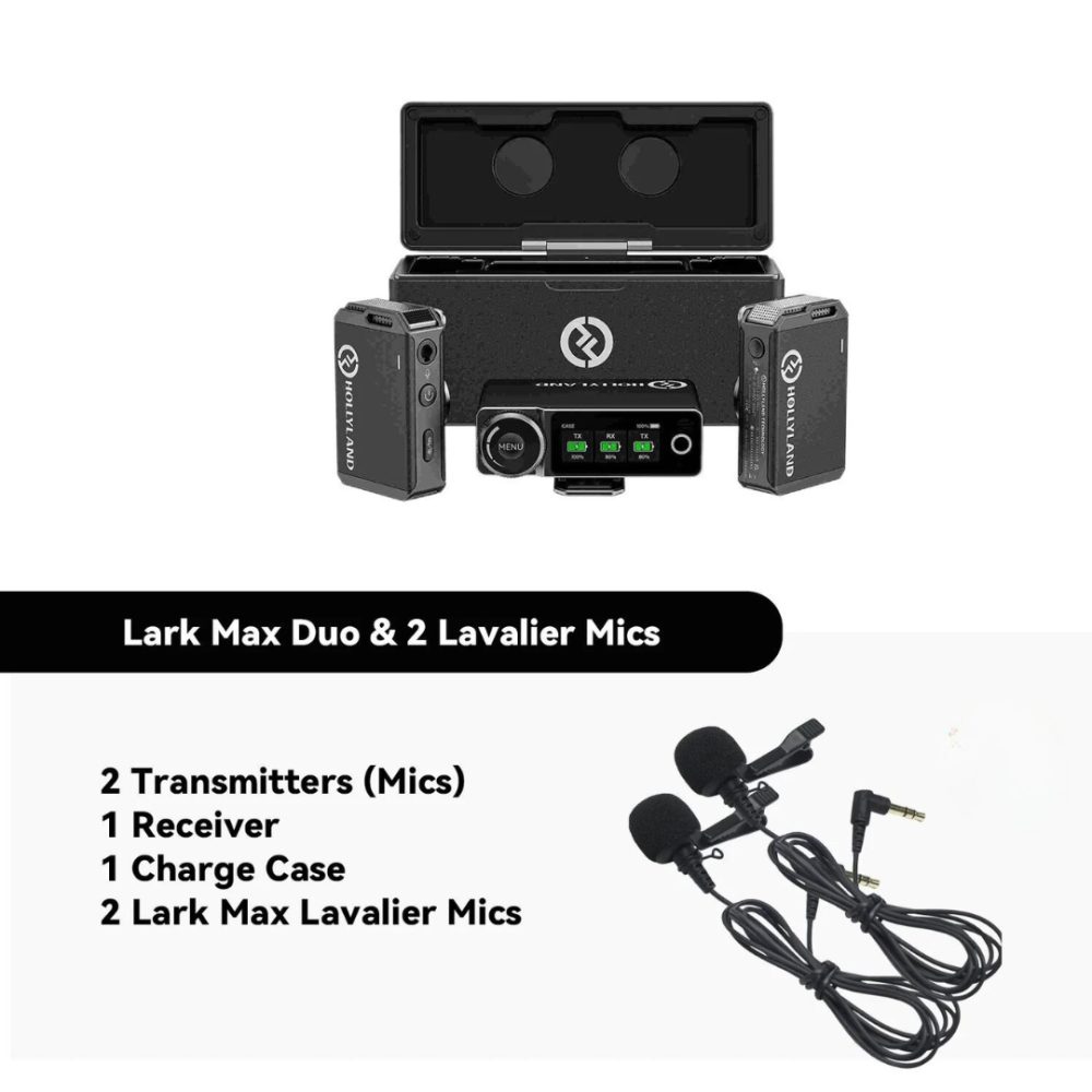 Hollyland LARK MAX Duo 2-Person Wireless Microphone System