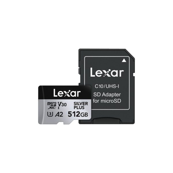 Lexar® Professional 512GB SILVER PLUS microSDXC™ UHS-I Card