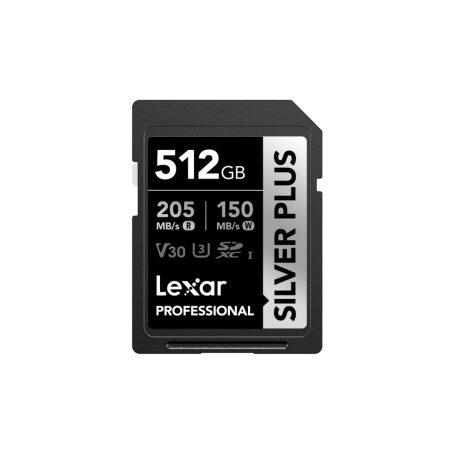 Lexar 512GB Professional SILVER PLUS UHS-I SDXC Memory Card