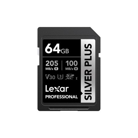 Lexar 64GB Professional SILVER PLUS UHS-I SDXC Memory Card