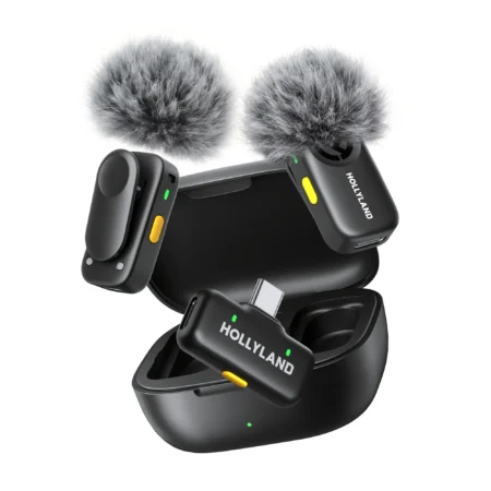 Hollyland LARK A2(2TX+1RX+Charging Case) Wireless Microphone, AI Auto-Limit