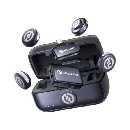 Hollyland LARK M3(4TX+Camera RX+USB-C RX)Wireless Microphone,Detailed Audio